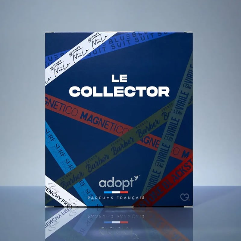 coffret beauté bleu calendrier de l'avent adopt homme 2024 avec 12 parfums pour la gente masculine