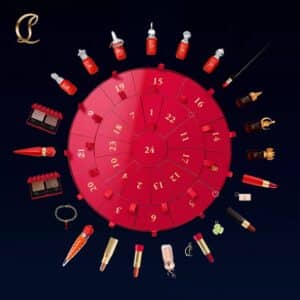 contenu complet coffret luxe beauté rouge calendrier de l'avent louboutin 2024 maquillage, parfums, accessoires luxueux