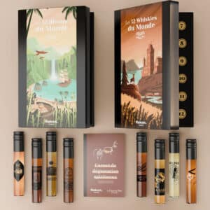 calendrier de l'avent whisky et rhum flakon avec 24 spiritueux