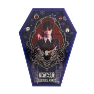 Coffret cinereplicas en forme de cercueil Calendrier de l'Avent Mercredi Deluxe 2024 avec 24 accessoires wednesday