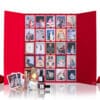 contenu complet du coffret luxe rouge calendrier de l'Avent vogue 2024 contenant 25 produits de beauté multimarque pour visage, corps, maquillage