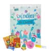 calendrier de l'avent generation souvenirs 2024 contenant des bonbons, des chocolats et des jouets retro des année 80 et 90
