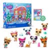 calendrier de l'avent littlest pet shop 2024 contenant des figurines animaux et acessoires