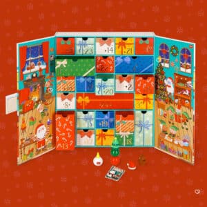 calendrier de l'avent Legami 2024 contenant des accessoires papeterie; stylos; porte-clefs pour enfants
